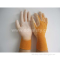 13gauge Orange Nylon Liner Coated White PU Work Gloves (DPU162)